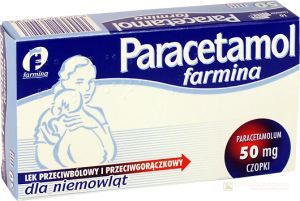 Paracetamol Farmina 50mg/NIEMOWLĘTA10czop.